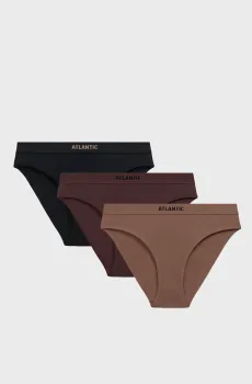Женские трусики (3 шт) Разноцветный XL Atlantic 3CLP-012B