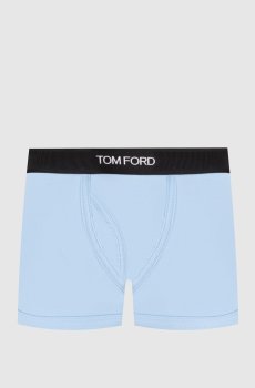 Голубые трусы-боксеры с узором логотипа