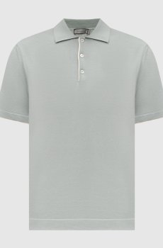 Зеленое поло с шелком