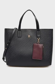 Женская темно-синяя сумка ICON SATCHEL MONO Синий ONESIZE Tommy Hilfiger AW0AW18123