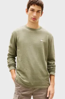 Мужской оливковый лонгслив REG BADGE Оливковый L Tommy Jeans DM0DM22668