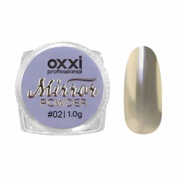 Зеркальная пудра-втирка для ногтей Oxxi Professional Mirror Powder 02, 1 г