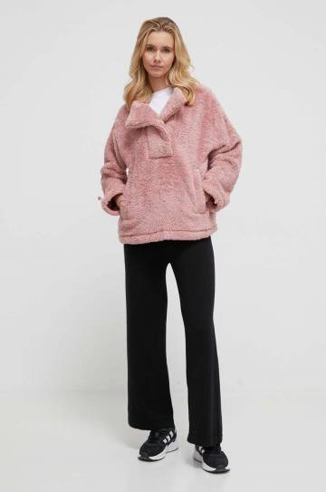 Кофта Burton женская цвет розовый с капюшоном однотонная Кофта Burton женская цвет розовый с капюшоном однотонная