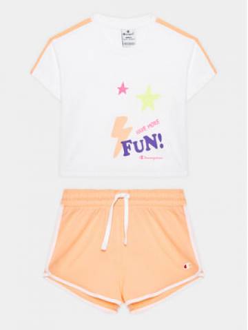 Champion Набір футболка та шорти 404678 Білий Regular Fit Champion Набір футболка та шорти 404678 Білий Regular Fit