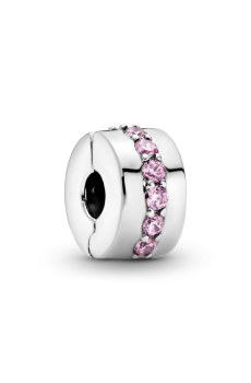 Намистина "Сяюча рожева лінія"