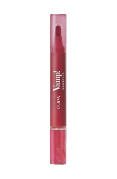 Двухсторонний блеск-масло для губ 2 в 1 Pupa Vamp! Marker Duo 005 Cherry Granita, 1.4 мл