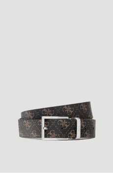 Мужской черный двусторонний ремень Черный L Guess BM7541.LEA35;BOC