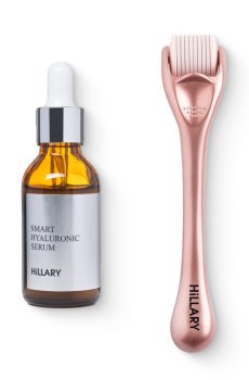 Гіалуронова сироватка Hillary Smart Hyaluronic, 30 мл + Мезороллер для обличчя Hillary