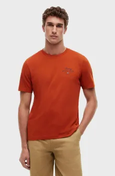 Мужская оранжевая футболка SCRIPT STACK Оранжевый XL Tommy Hilfiger MW0MW43224