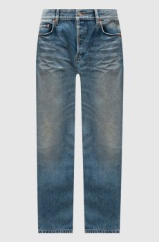 Голубые джинсы MICK с эффектом потертости