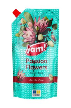 Крем-мыло JAM! Passion Flowers Cream-Soap Gentle Care с глицерином, 300 г (дой-пак)