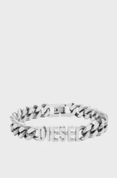 Серебристый браслет DIESEL FONT Серебряный ONESIZE Diesel DX1389040