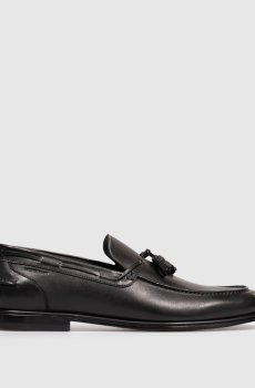 Черные кожаные лоферы Carmel с кистями
