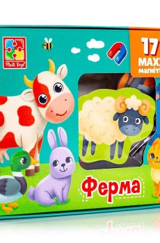 Набор магнитов Vladi Toys Ферма, 18.5*3.5*16 см, от 3 лет, 17 магнитов (VT3106-24)