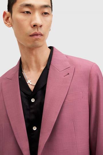 Пиджак с шерстью AllSaints AURA цвет розовый M001QA Пиджак с шерстью AllSaints AURA цвет розовый M001QA