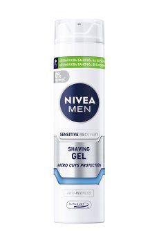Восстанавливающий гель для бритья NIVEA MEN против микроповреждений, для чувствительной кожи, мужской, 200 мл