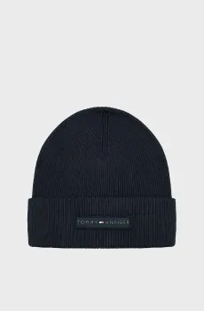 Мужская темно-синяя шапка TH SKYLINE BEANIE Синий ONESIZE Tommy Hilfiger AM0AM11495