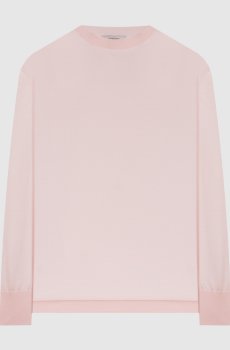 Розовый джемпер из шерсти
