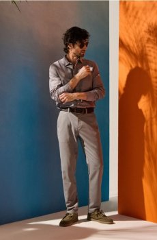 Штани-чиноси slim - сірий