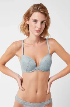 Женский синий бюстгальтер с тонкой чашкой CAMOMILLE Синий 85D Etam 6520732