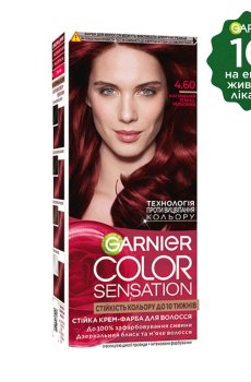 Стойкая крем-краска для волос Garnier Color Sensation 4.60 Интенсивный темно-красный, 110 мл