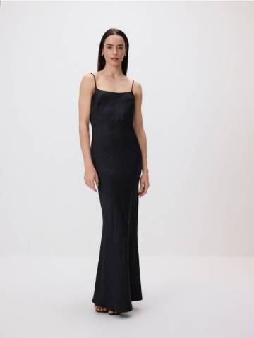 Reserved - Максі сукня з ефектом зминання - чорний - 004BX-99X Reserved - Максі сукня з ефектом зминання - чорний - 004BX-99X