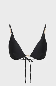 Женский черный лиф от купальника CHAIN TRIANGLE BIKINI Черный L Karl Lagerfeld B2W46011
