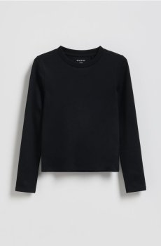 Reserved - Гладка футболка - чорний - 788HT-99X