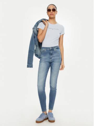 Tommy Jeans Футболка Linear DW0DW18398 Блакитний Slim Fit Tommy Jeans Футболка Linear DW0DW18398 Блакитний Slim Fit