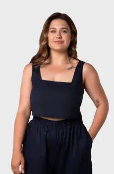 Женский темно-синий топ Синий M brabrabra HOM2424003