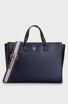 Женская темно-синяя сумка TH FRESH SATCHEL CORP Синий ONESIZE Tommy Hilfiger AW0AW16684
