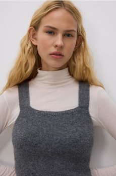 Reserved - Топ з домішкою вовни - темно-сірий - 459HH-90X