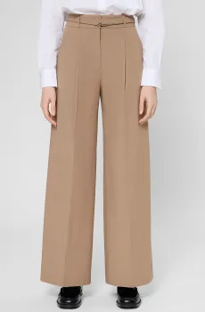 Женские бежевые брюки Бежевый 38 HUGO 50554020;975