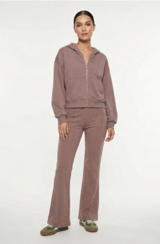 Кофта на блискавці soft touch з домішкою віскози - кавовий