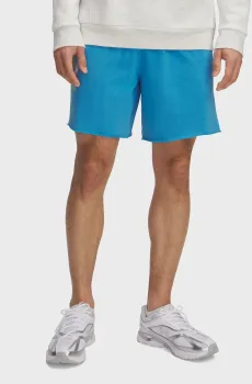 Мужские голубые шорты UA Rival TerryLogo8inShort Голубой M Under Armour 1390147-452