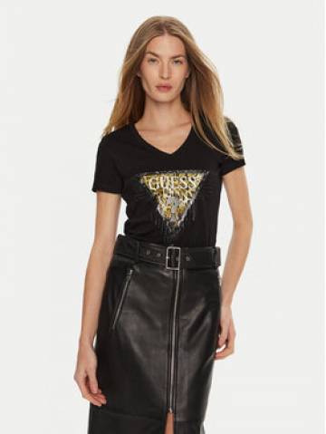 Guess Футболка W4BI18 J1314 Чорний Slim Fit Guess Футболка W4BI18 J1314 Чорний Slim Fit