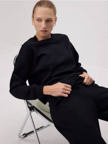 Reserved - LADIES` TROUSERS - чорний - 621GA-99X