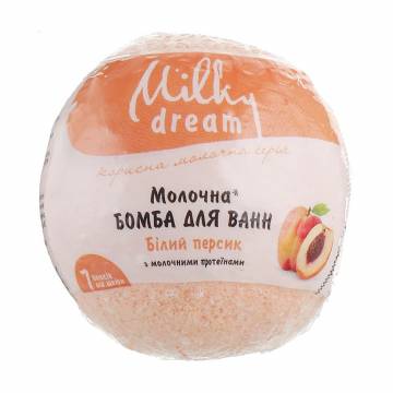 Молочная бомбочка для ванн Milky Dream Белый персик, 100 г Молочная бомбочка для ванн Milky Dream Белый персик, 100 г