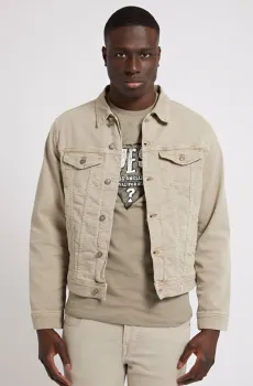 Мужская бежевая джинсовая куртка Бежевый M Guess M2RXN1.WECW1;G9I0