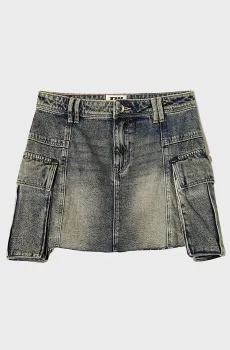 Женская синяя джинсовая юбка Синий 36 Tally Weijl SSKDEDUMBO