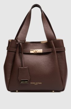 Коричневая кожаная сумка-тоут Dollaro