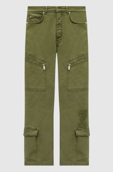 Джинсы карго цвета хаки