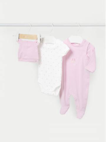 Mayoral Комплект боді і сліпи 1723 Рожевий