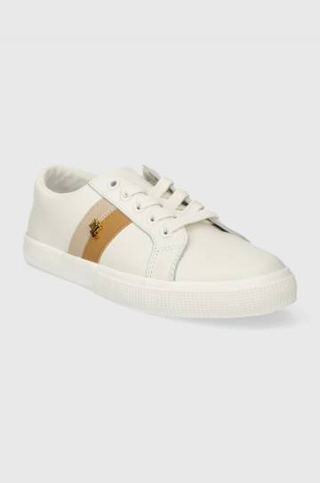Кожаные кеды Lauren Ralph Lauren Janson II цвет белый 802925365001 Кожаные кеды Lauren Ralph Lauren Janson II цвет белый 802925365001