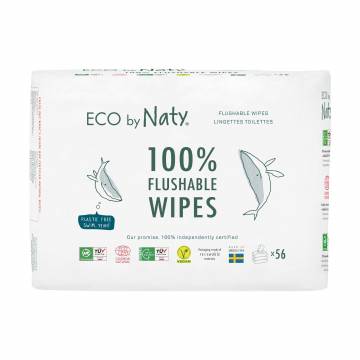 Влажная туалетная бумага Eco by Naty, 56 шт Влажная туалетная бумага Eco by Naty, 56 шт