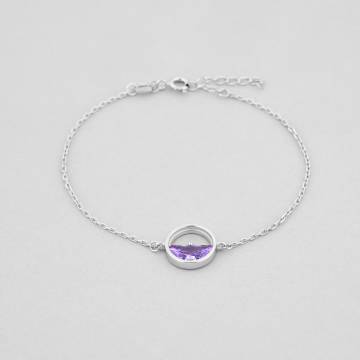 Серебряный браслет Minimal 41121р-dark-purple Серебряный браслет Minimal 41121р-dark-purple