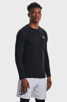 Мужской черный термореглан UA CG Armour Fitted Crew Черный XXL Under Armour 1366068-001