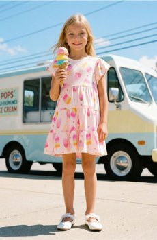 Бавовняна сукня з трикотажу - кремовий