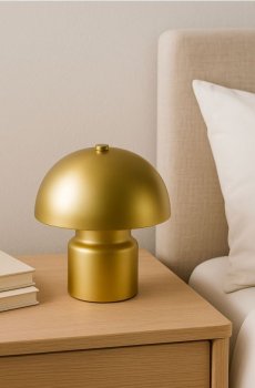 LED настільна лампа у формі гриба - золотий