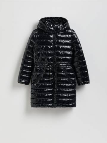 Reserved - Стьобане пальто з блиском - чорний - 230EX-99X